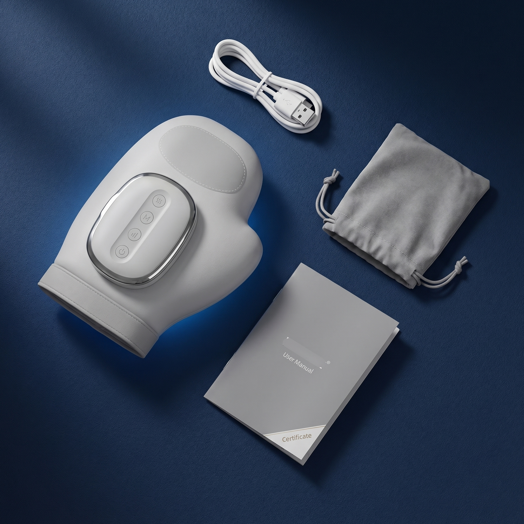 Zenortha hand massager kit including USB charging cable and storage bag